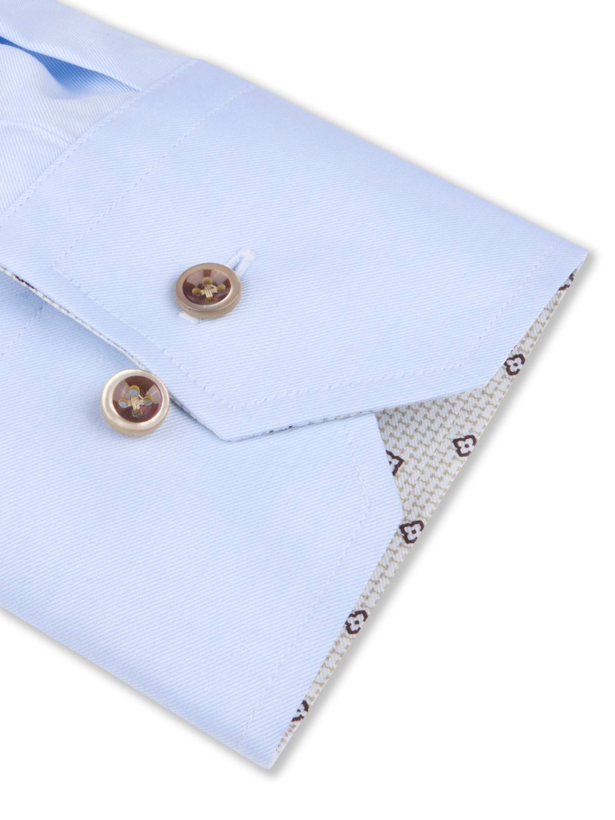 Light blue Two Fold Contrast Slimline Shirt