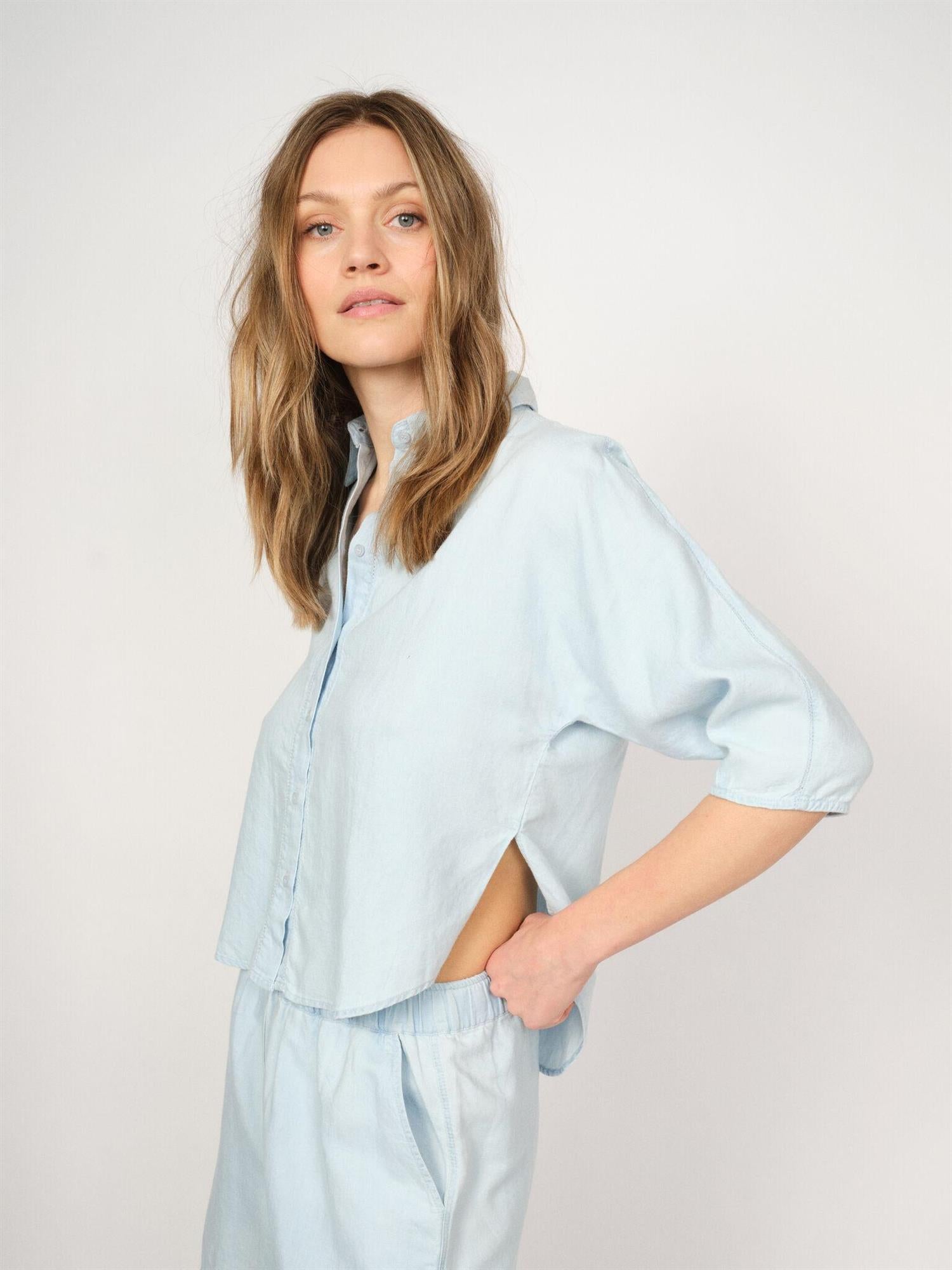 MMAngelina Denim Shirt Light Blue Denim