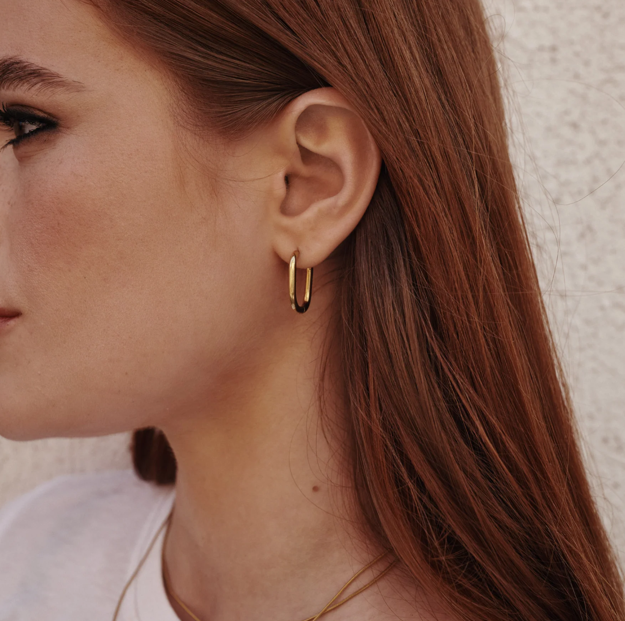 Pernille - Hoop Earrings stainless steel gold
