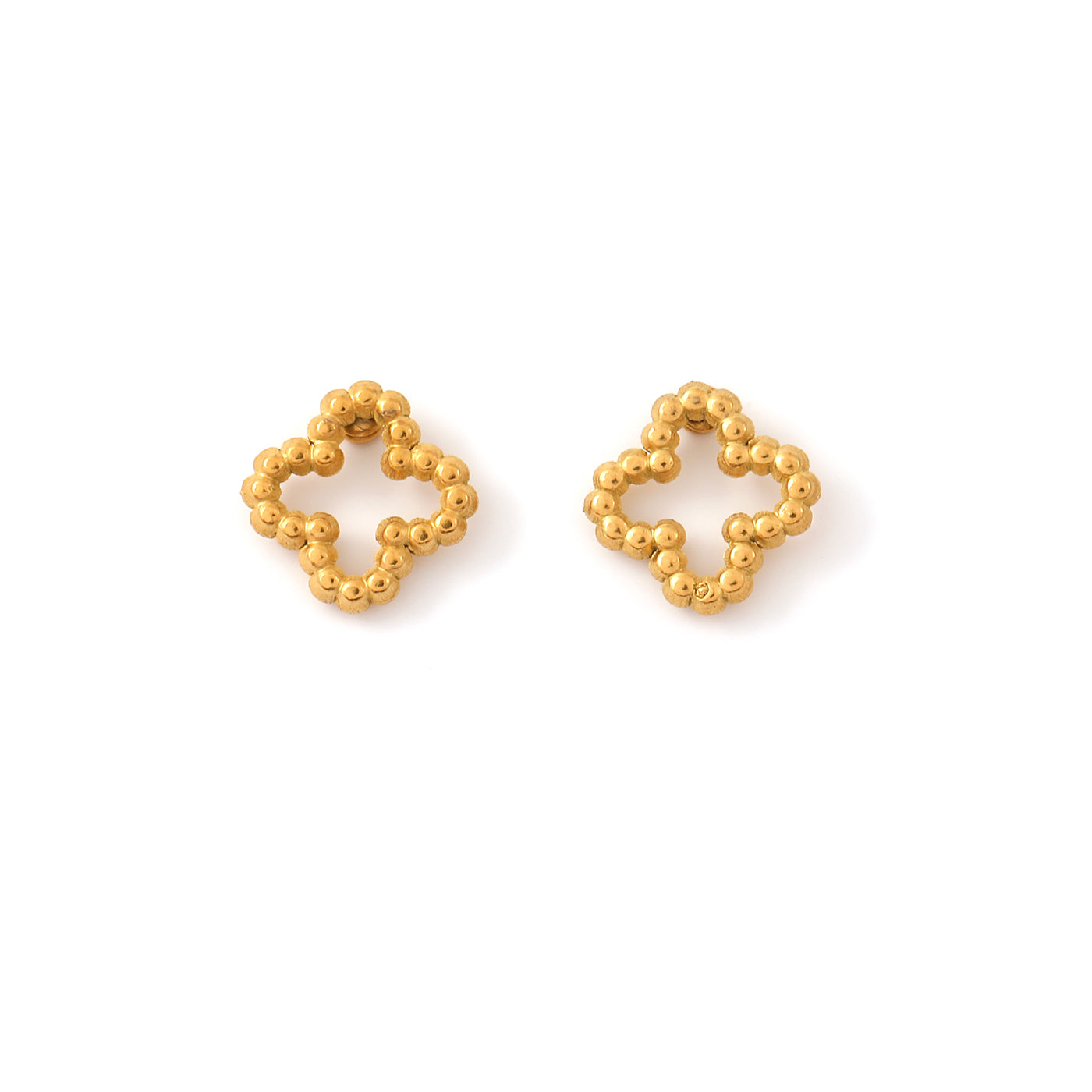 IRMA-CLOVER STUD EARRINGS STAINLESS STEEL-GOLD