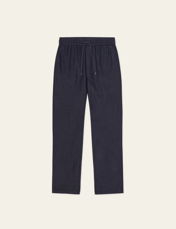 Patrick Linen Pants Dark Navy