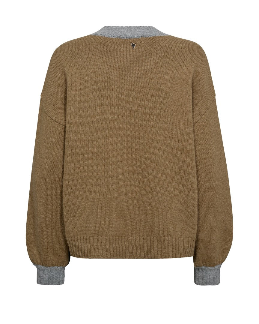MMBeth Ottili V-neck Knit Grey mel