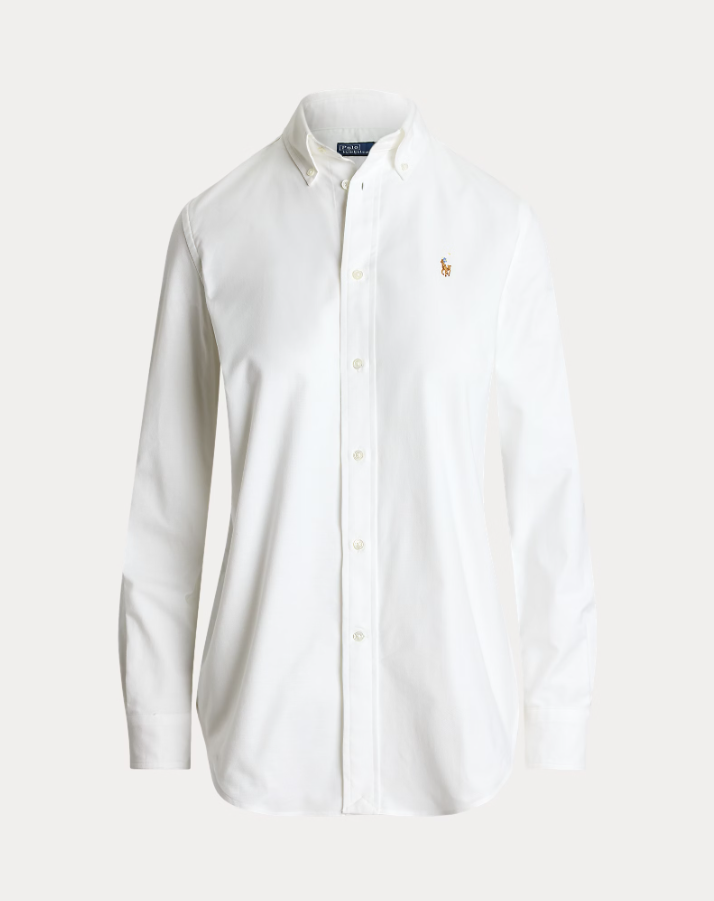 The Iconic Stretch Slim Fit Oxford Shirt White