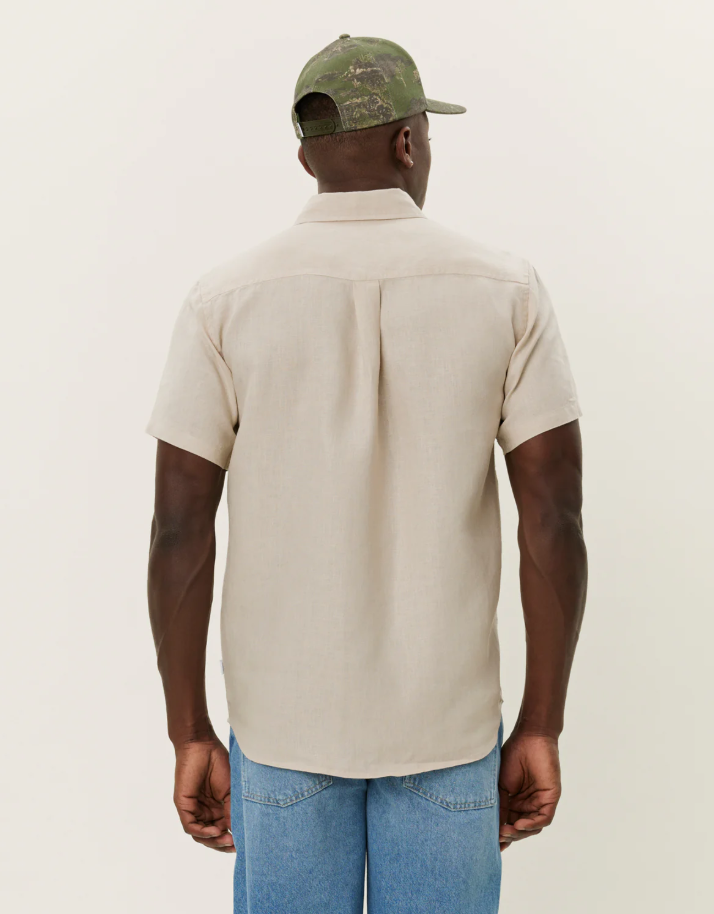 Kris linen ss shirt ss25 light sand