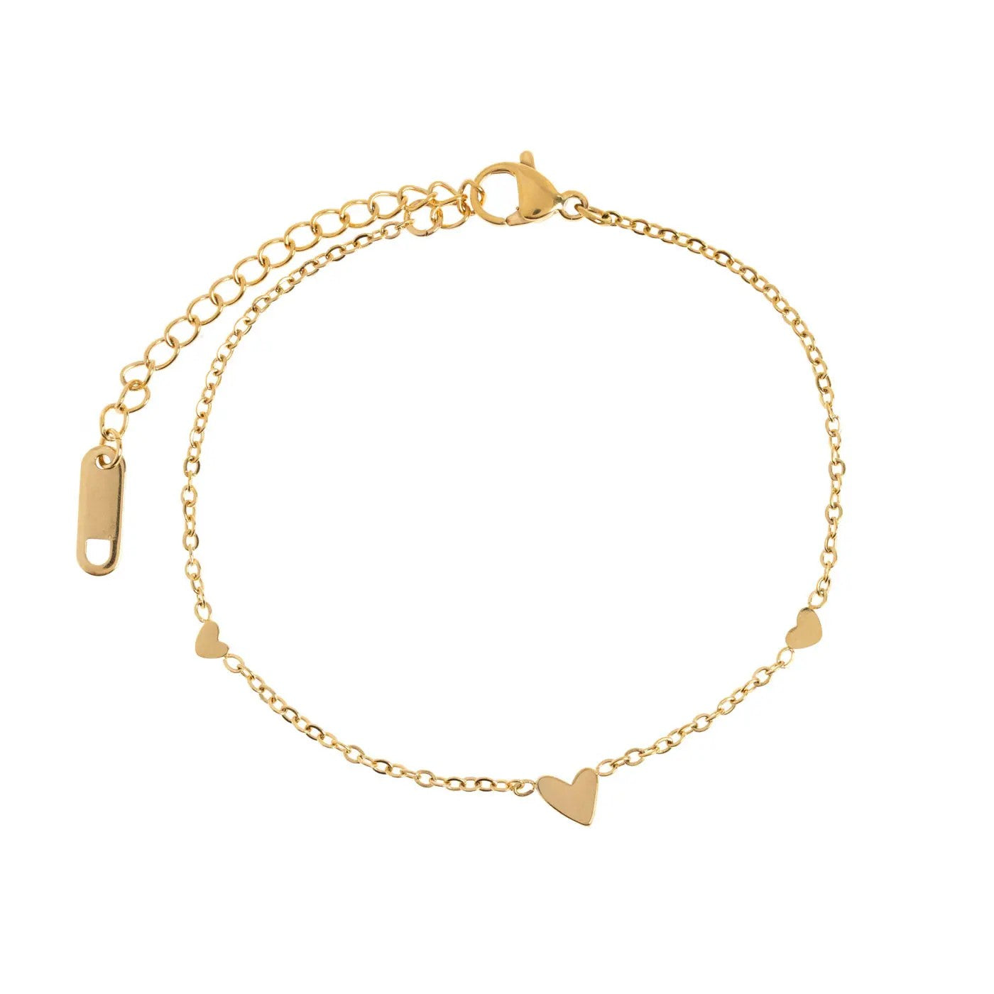 Sarah 3 small hearts bracelet