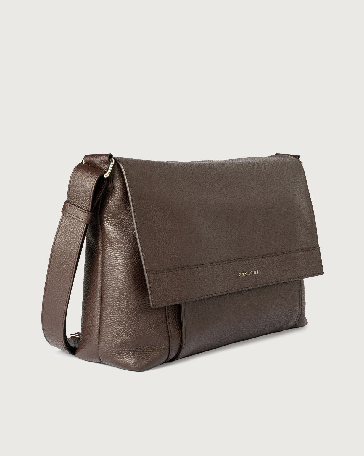 Micron dollar leather messenger bag Ebony