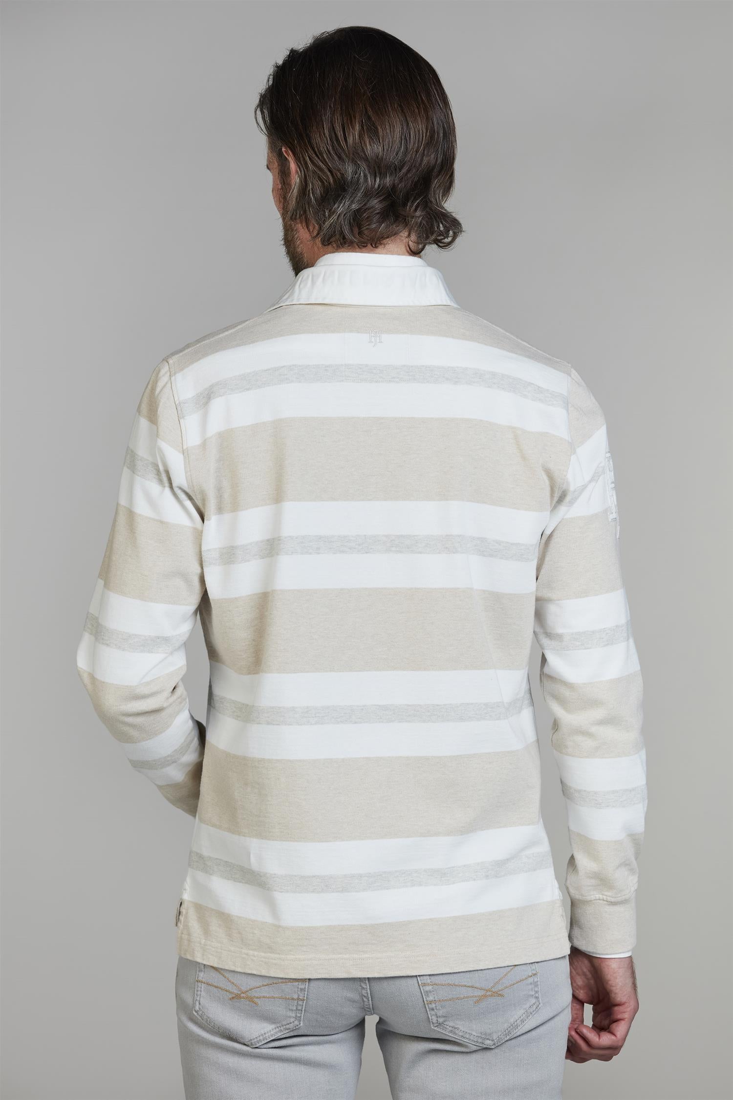 Y.D Stripe Back Rugger Sand