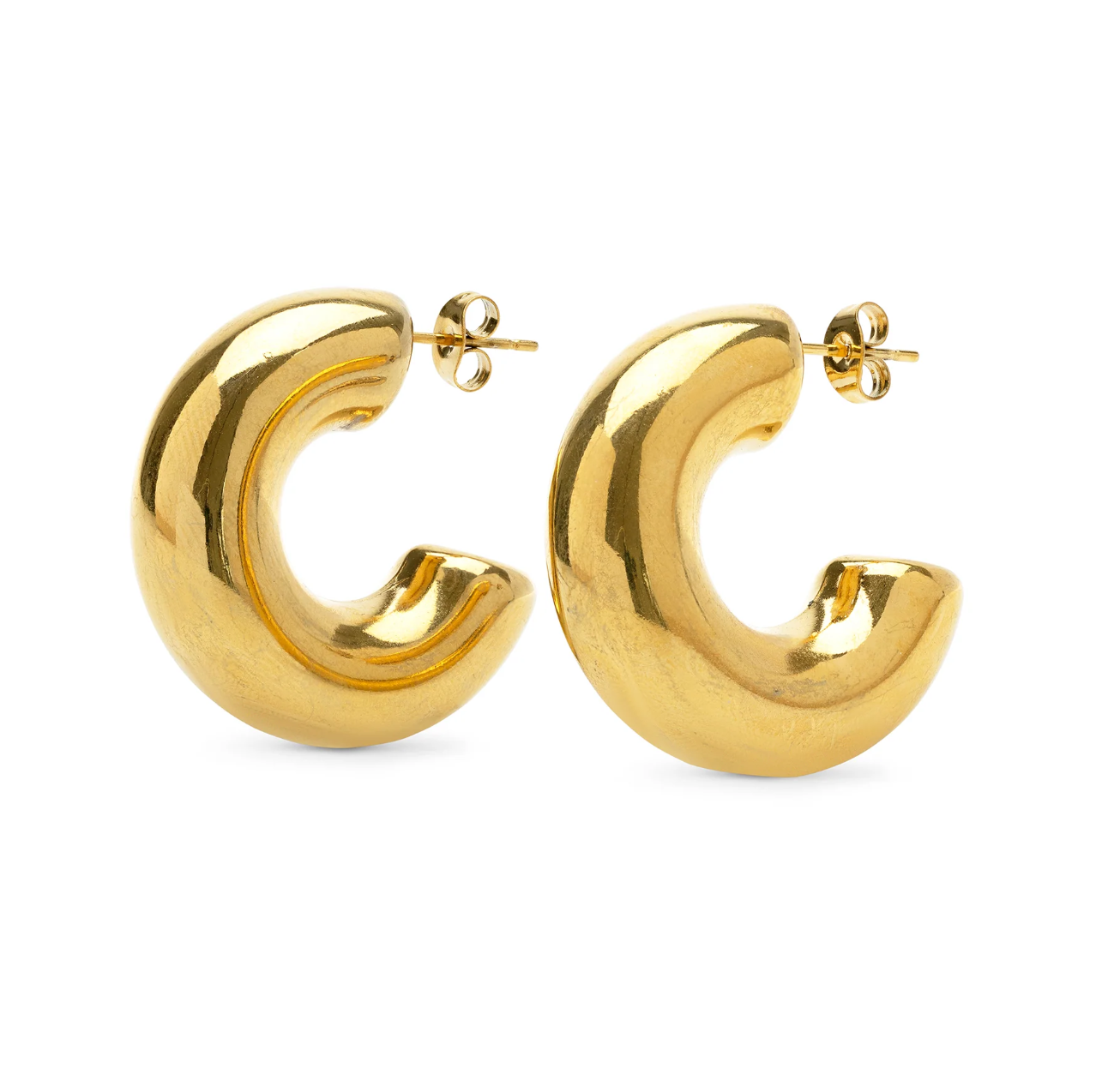Tilly - chunky earrings stainless steel gold
