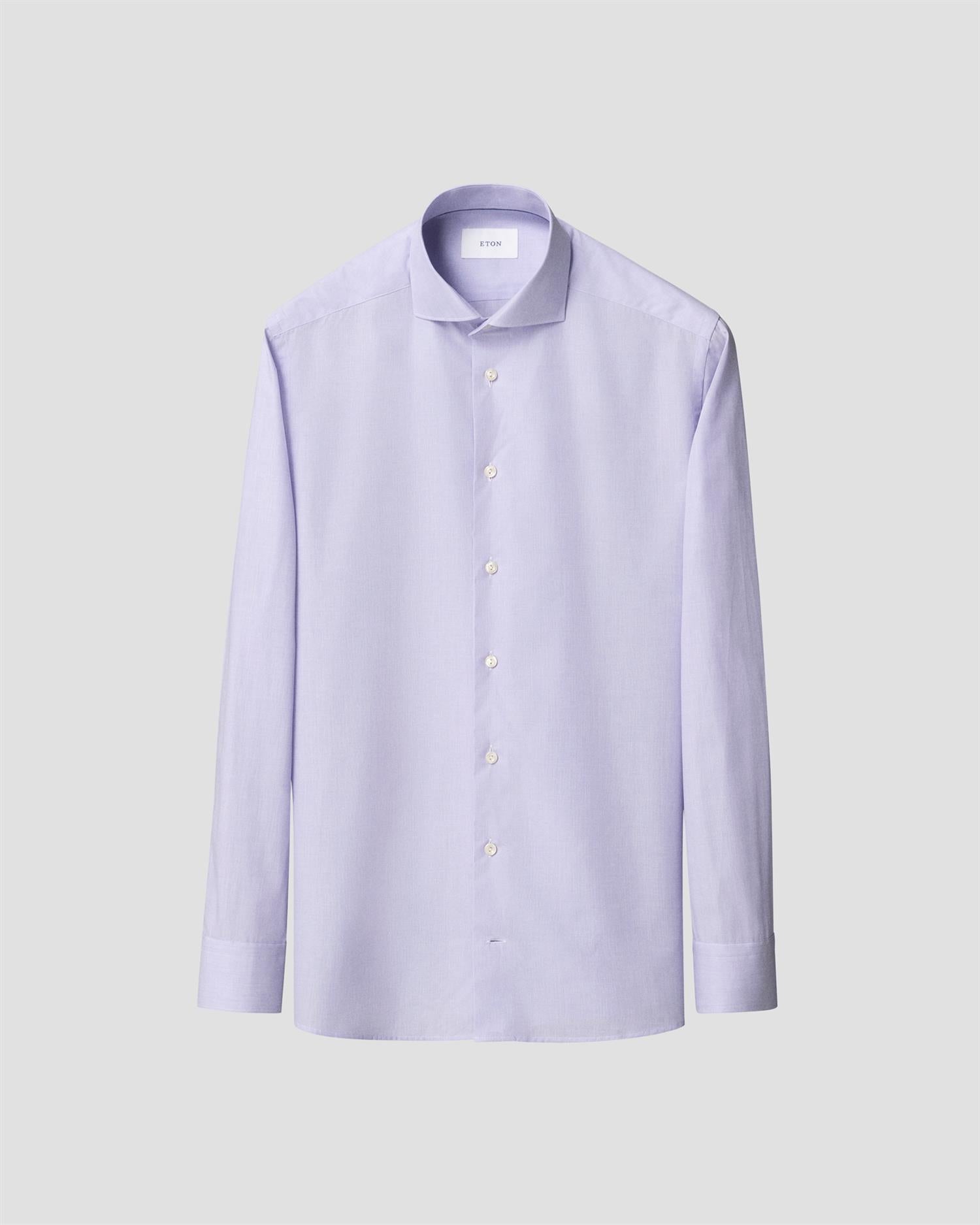 Light purple End on End Breeze Poplin Shirt Slimfit