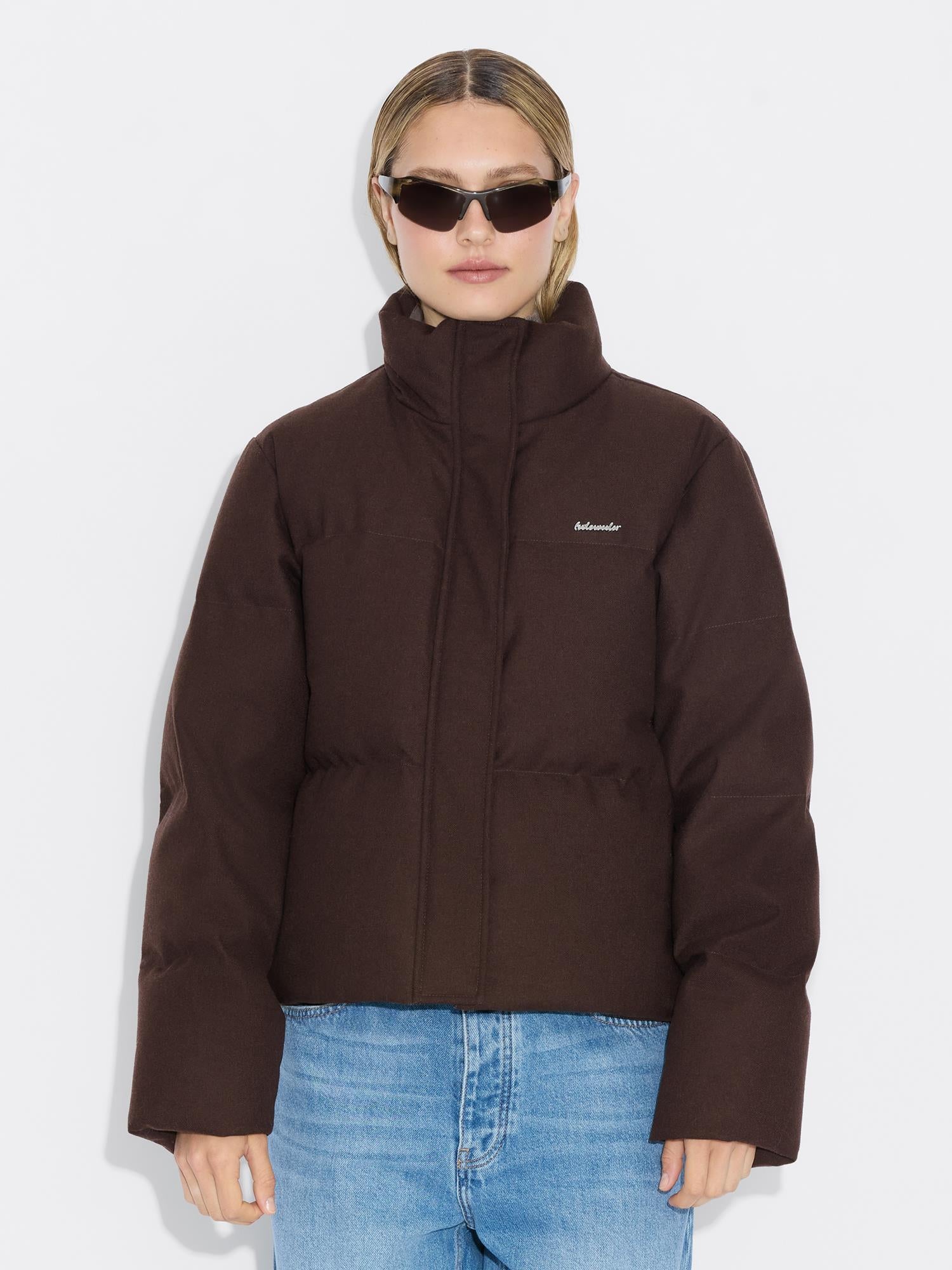 W Tech Wool Down Jacket Dk Brown