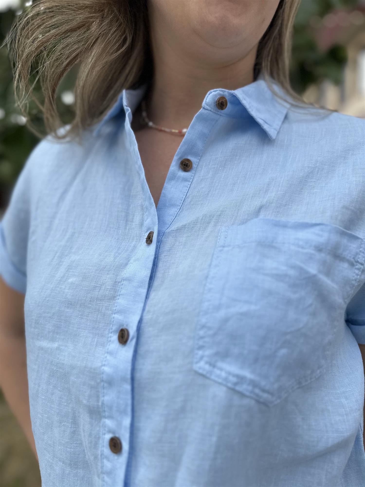Kenya Linen Shirt light blue