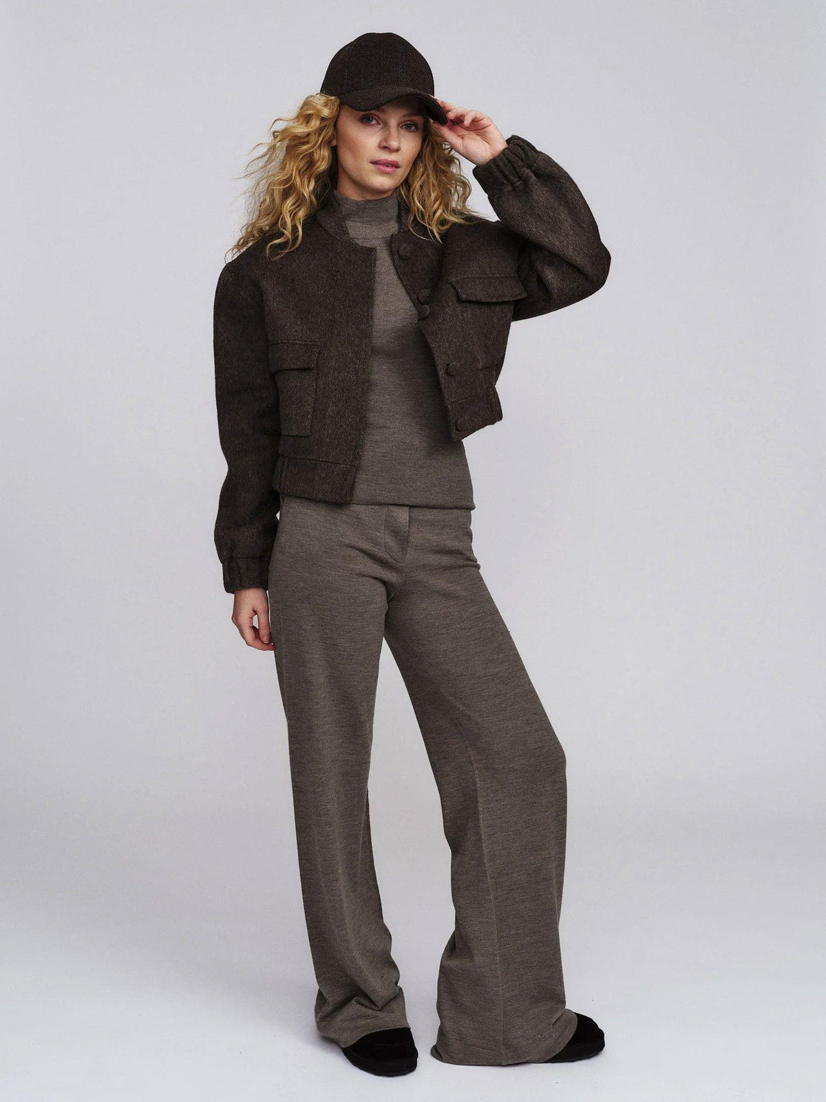 Nina Merino Pants Light Brown Melange