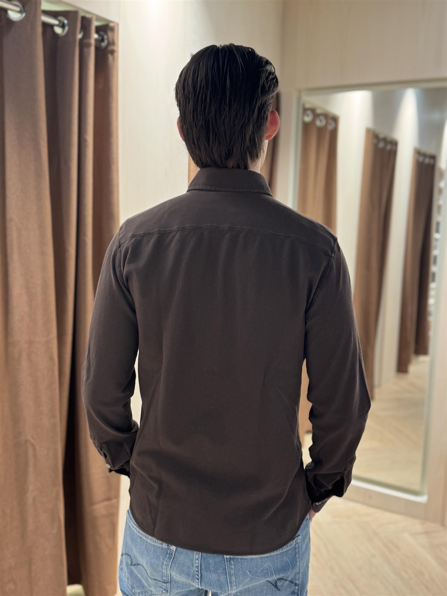 Jersey Piquet Shirt TJ08 Dark Brown
