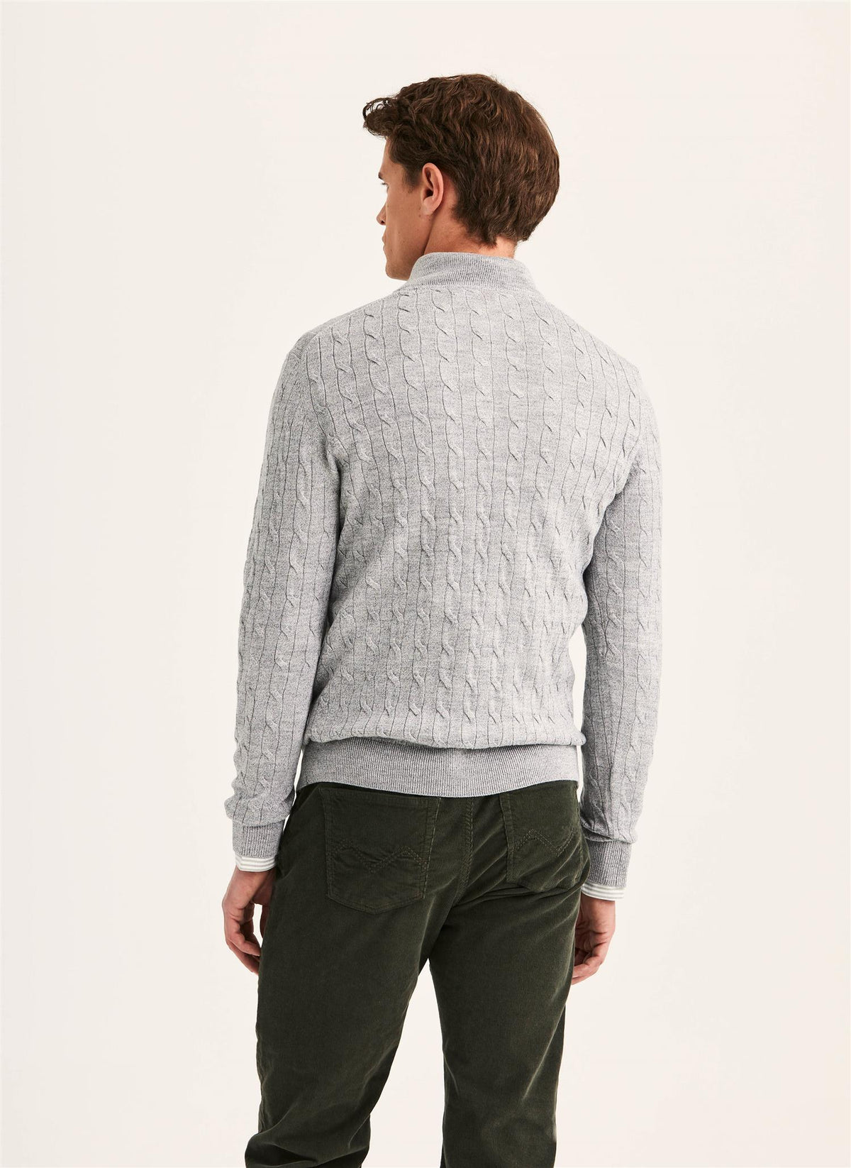 Merino Cable John Zip AW26 Grey