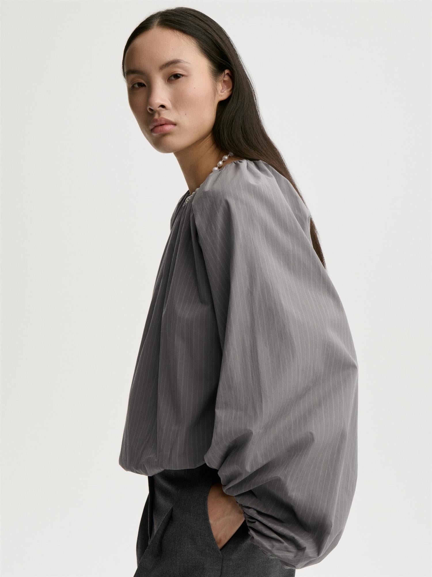 Semara Top Grey Stripe