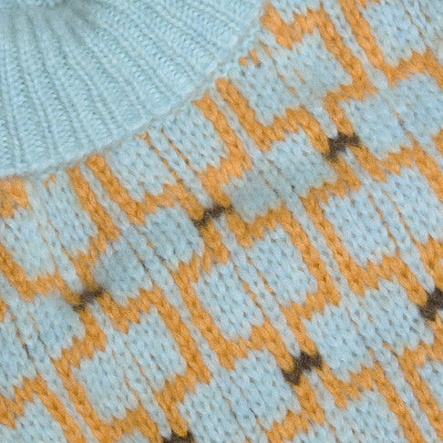 Norwegian Wool Turtleneck 25-04 Blue Mix