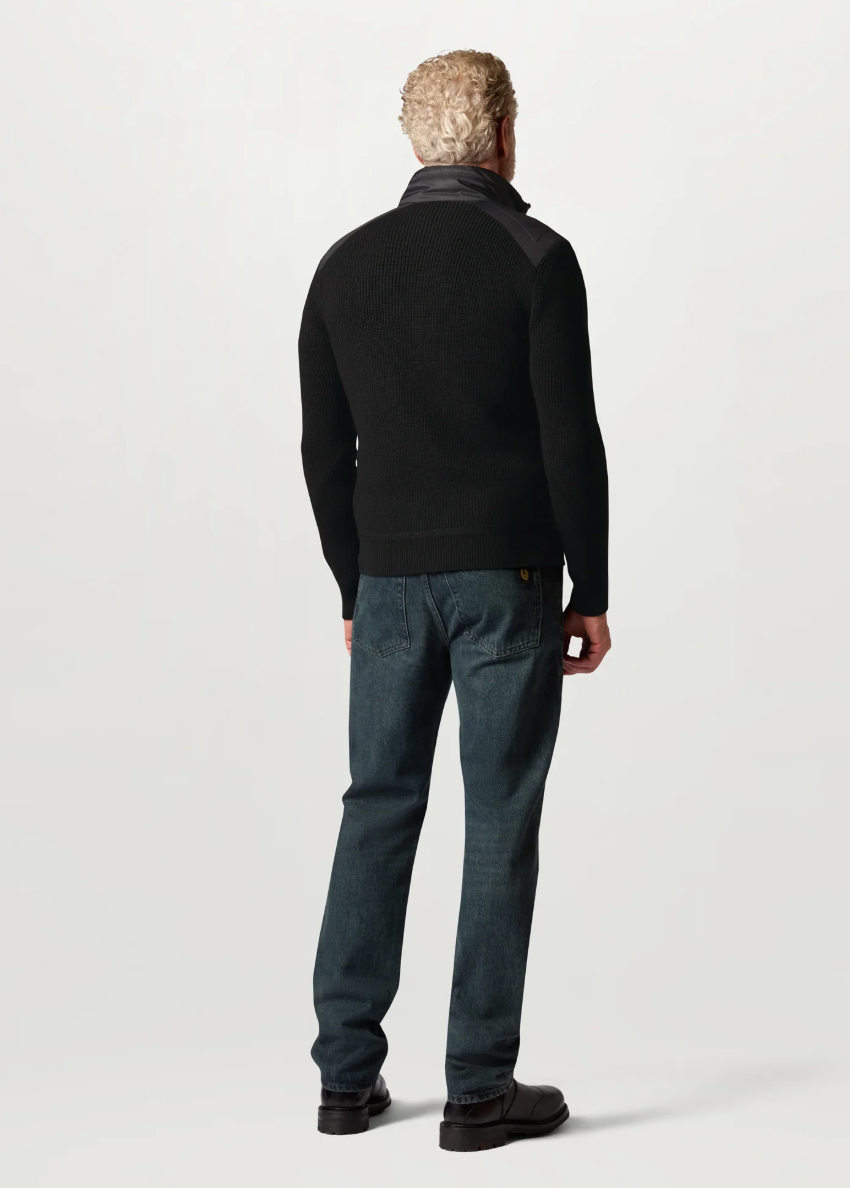 Compound Cardigan Down Black