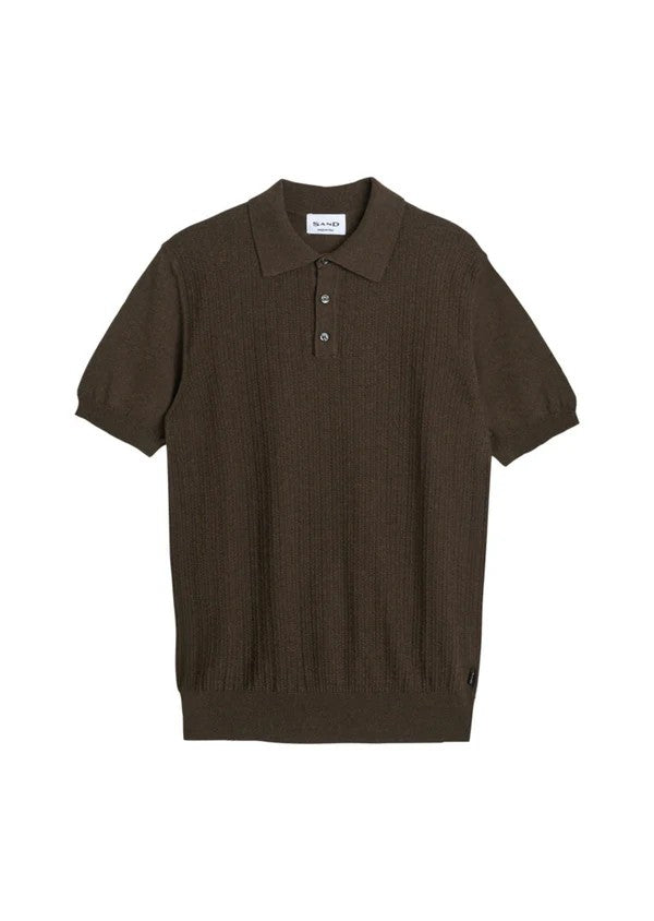 5625 Retro Polo. - Dark Brown