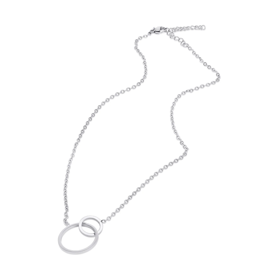 Triana - circle Necklace stainless steel silver