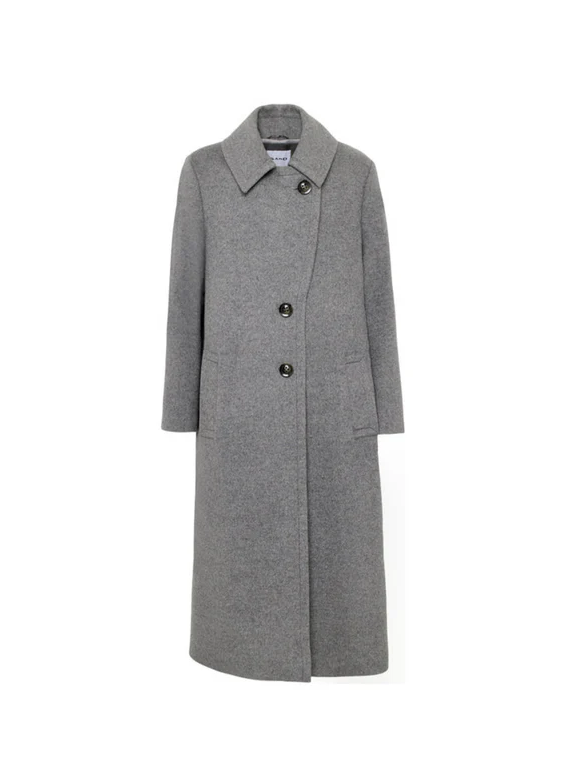 Cashmere Coat W Clareta Long Light Grey