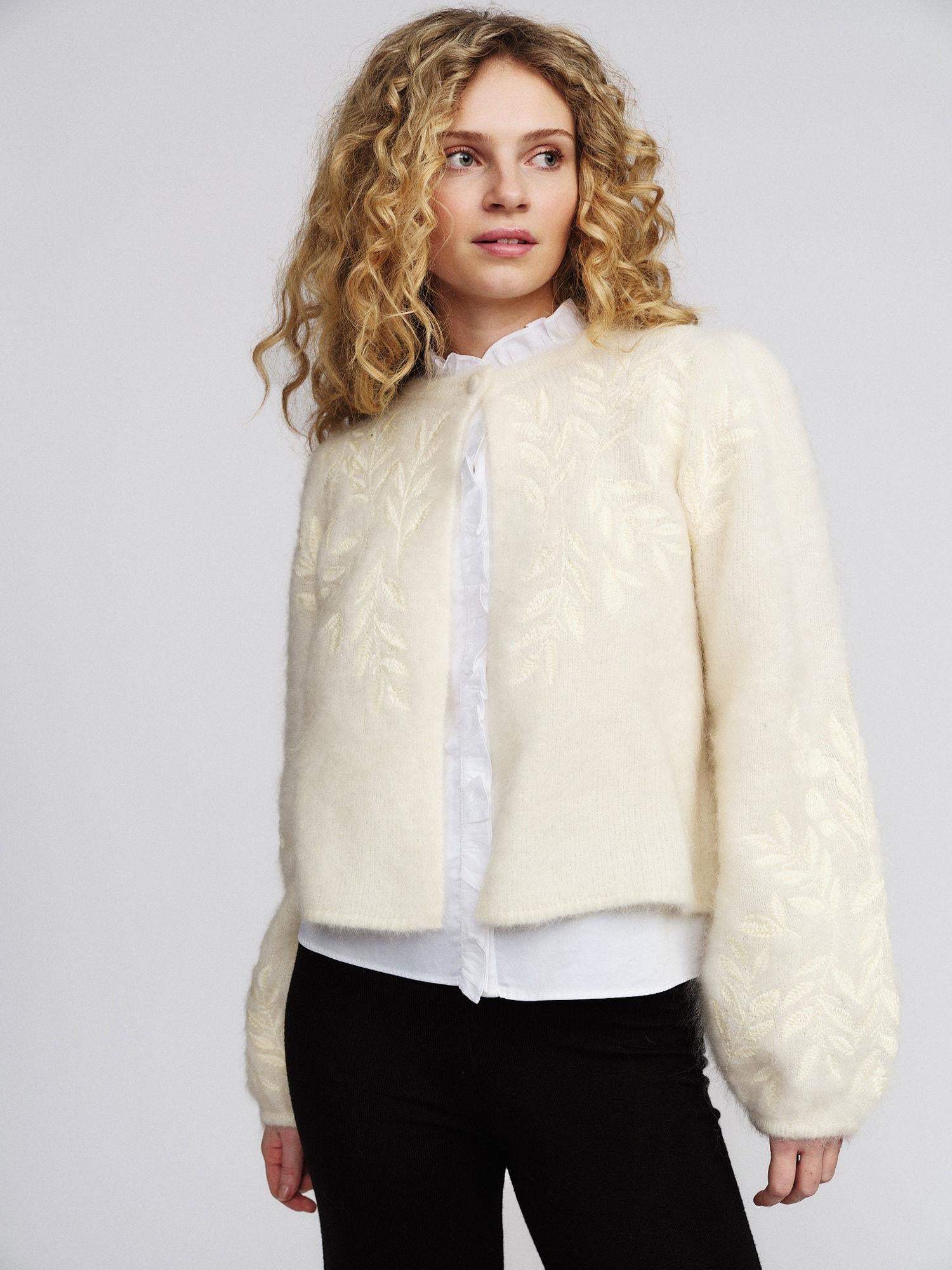 Amie Chunky Cardigan Brigh White