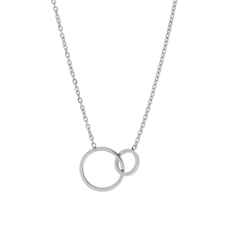 Triana - circle Necklace stainless steel silver