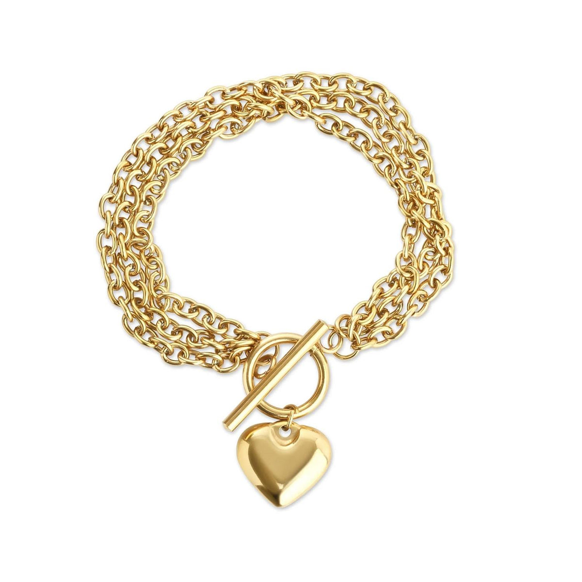 Emilia - Heart Chain Bracelet Stainless Steel