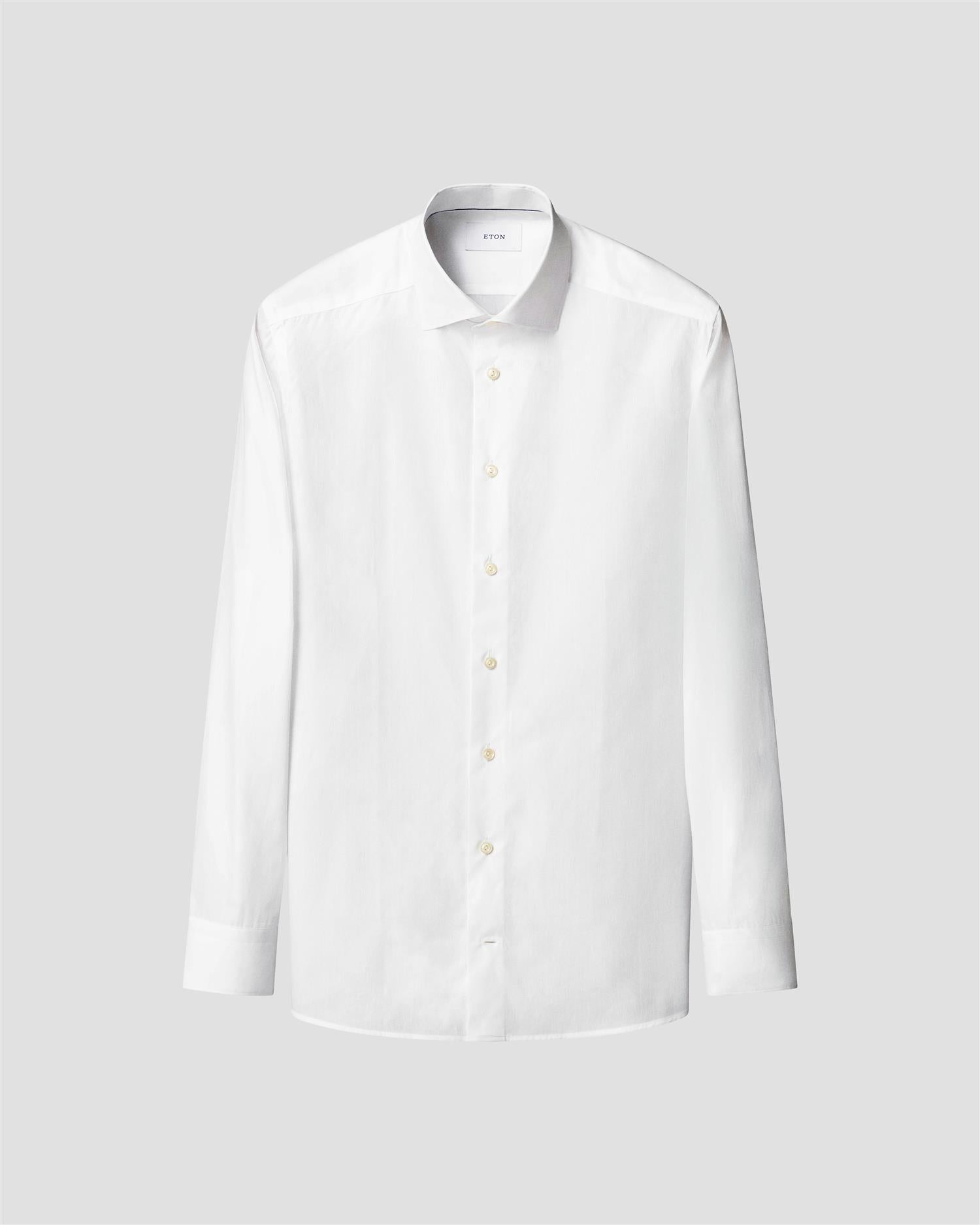 White End on End Breeze Poplin Shirt Slimfit