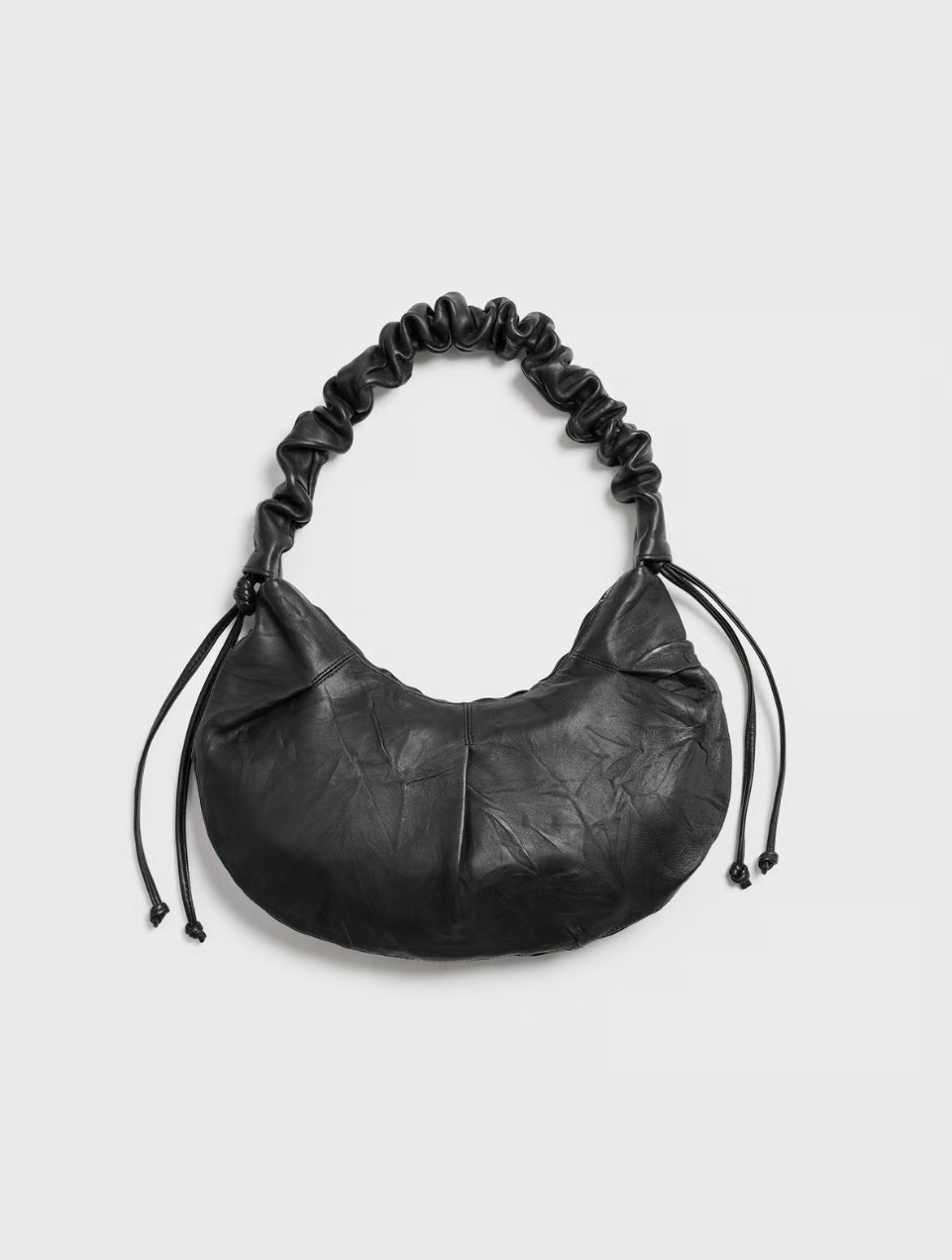Leni Cocoon Leather Bag Black