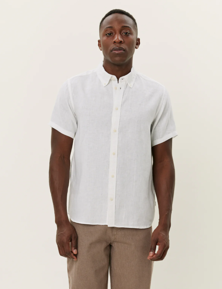 Kris linen ss shirt ss25 white