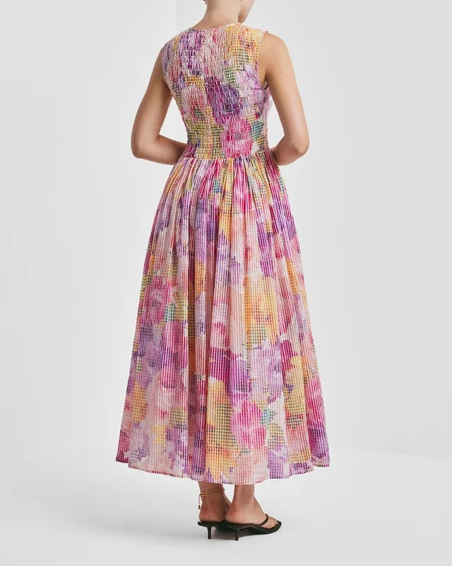 Checks Maxi Dress Confetti