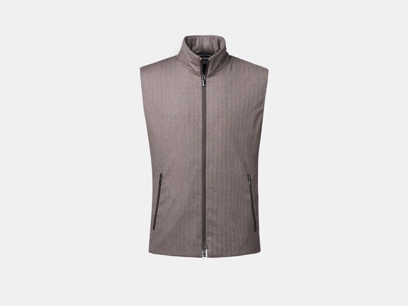 Raptor Vest Savile Brown Herringbone Wool