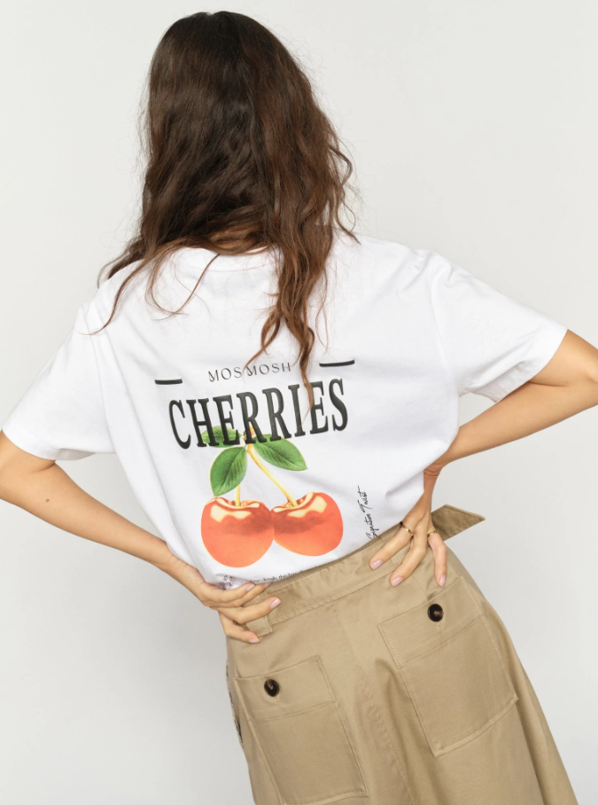 Mmlail O-Sscherry Tee White