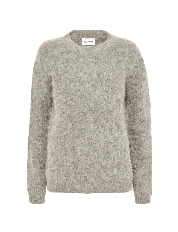 5656 Delmy LS Sweater Light Grey