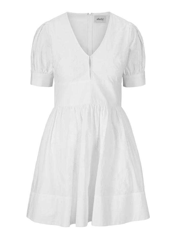 Zenda embrodery dress white