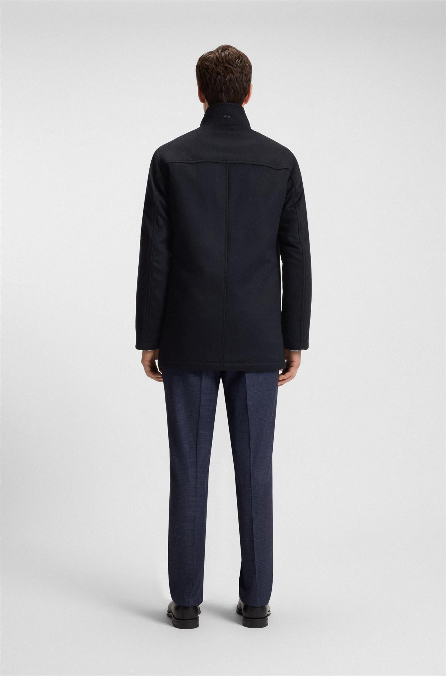 H-Coxtan Wool and Cashmere coat Navy