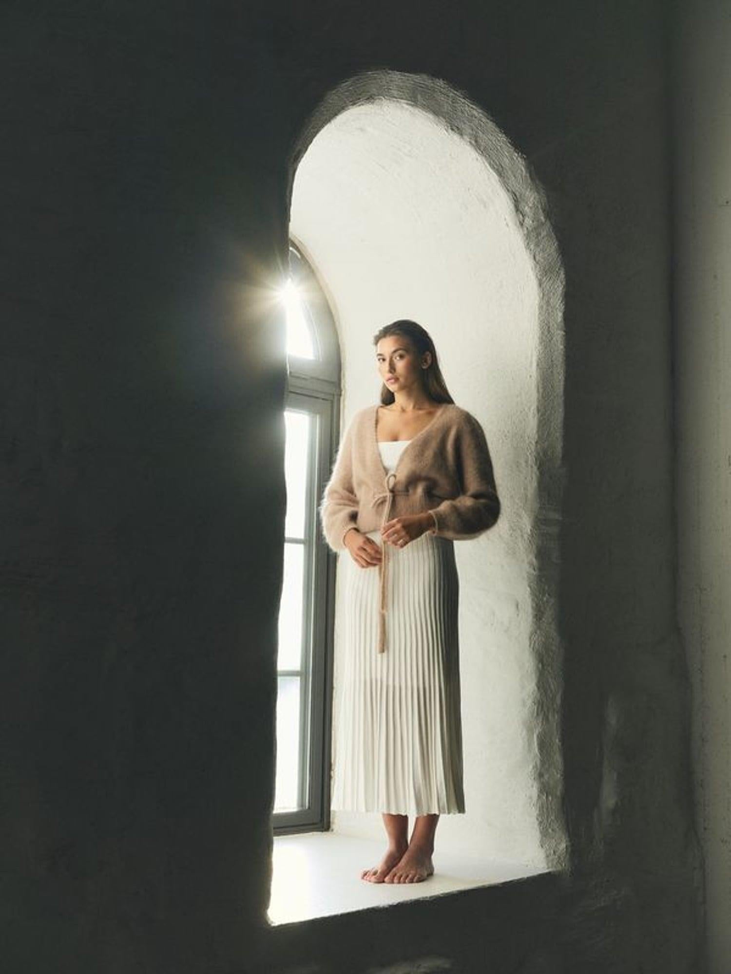 Malin Chunky Cardigan Hazel Beige