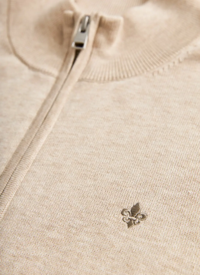 Riley Zip Cardigan Khaki