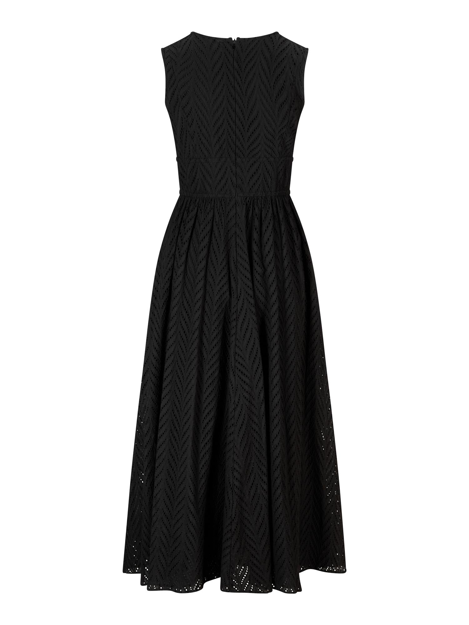 Kathy Herringbone Dress Black