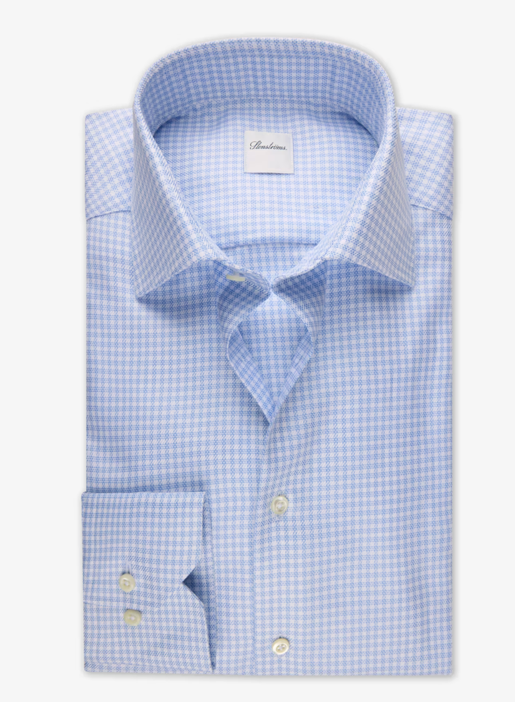 Light blue Checked Twill Regular Shirt