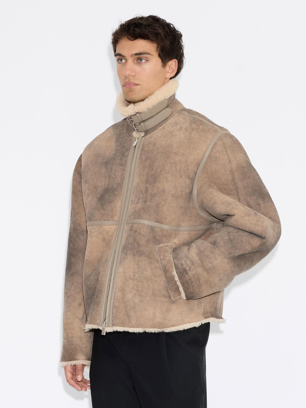 Luka Shearling  Jacket Taupe