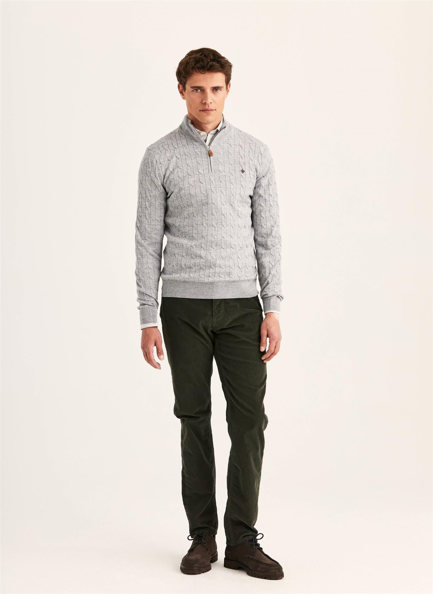 Merino Cable John Zip AW26 Grey