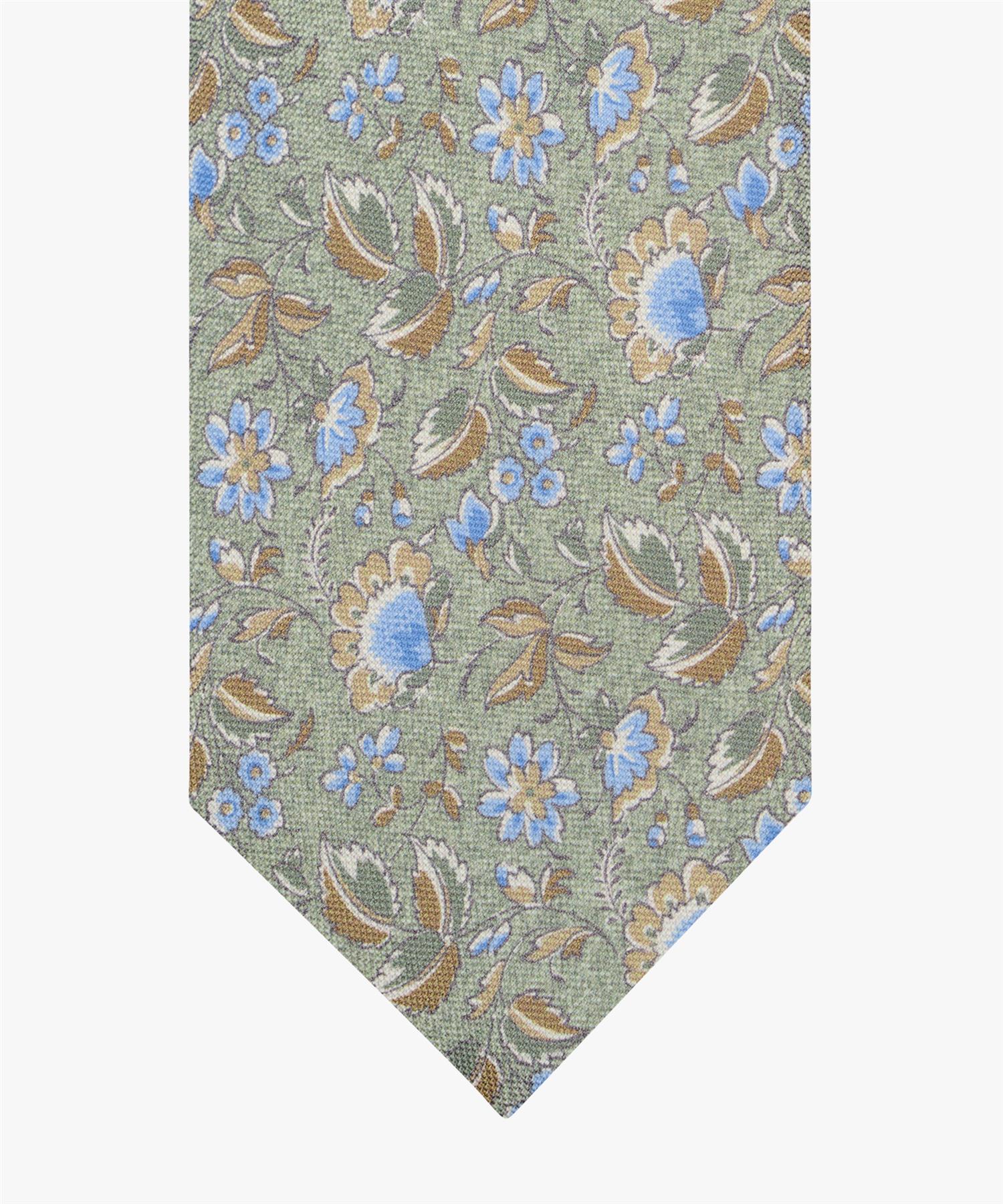 Tie Silk Print Flower Green