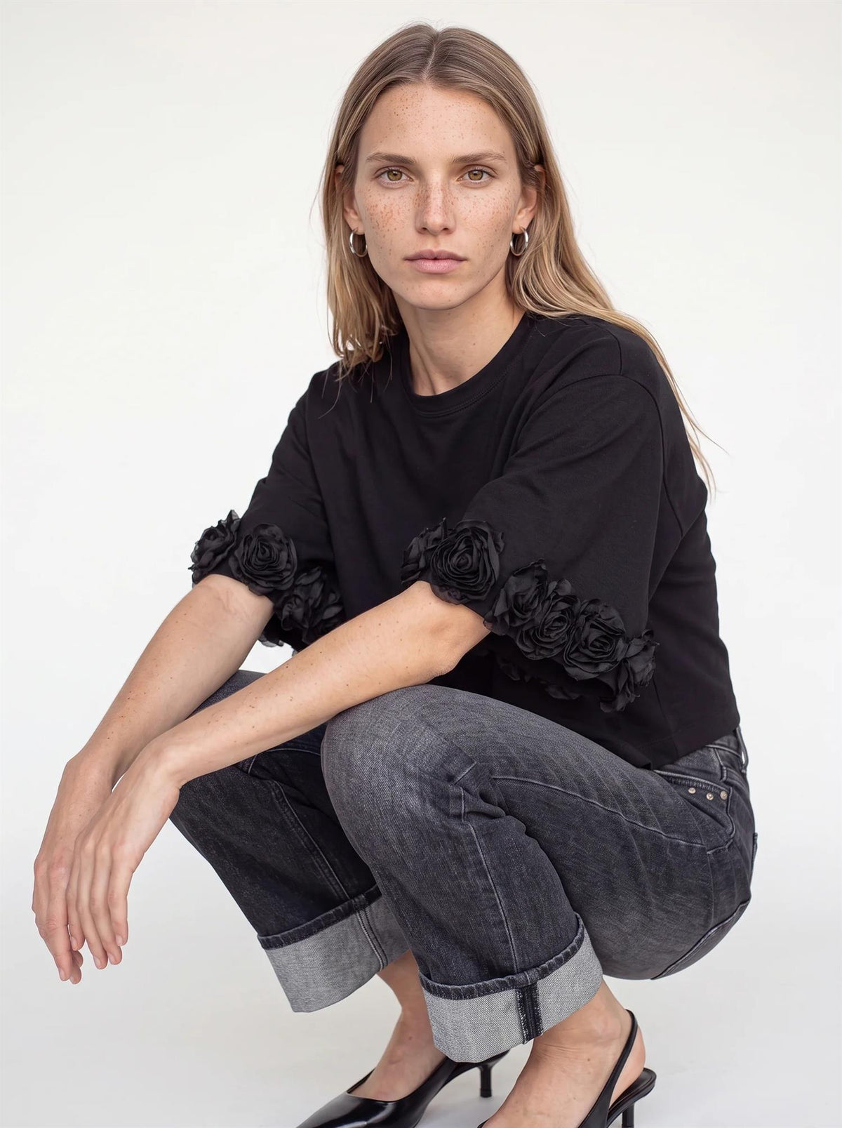 Mmrosette O-SS Tee Black