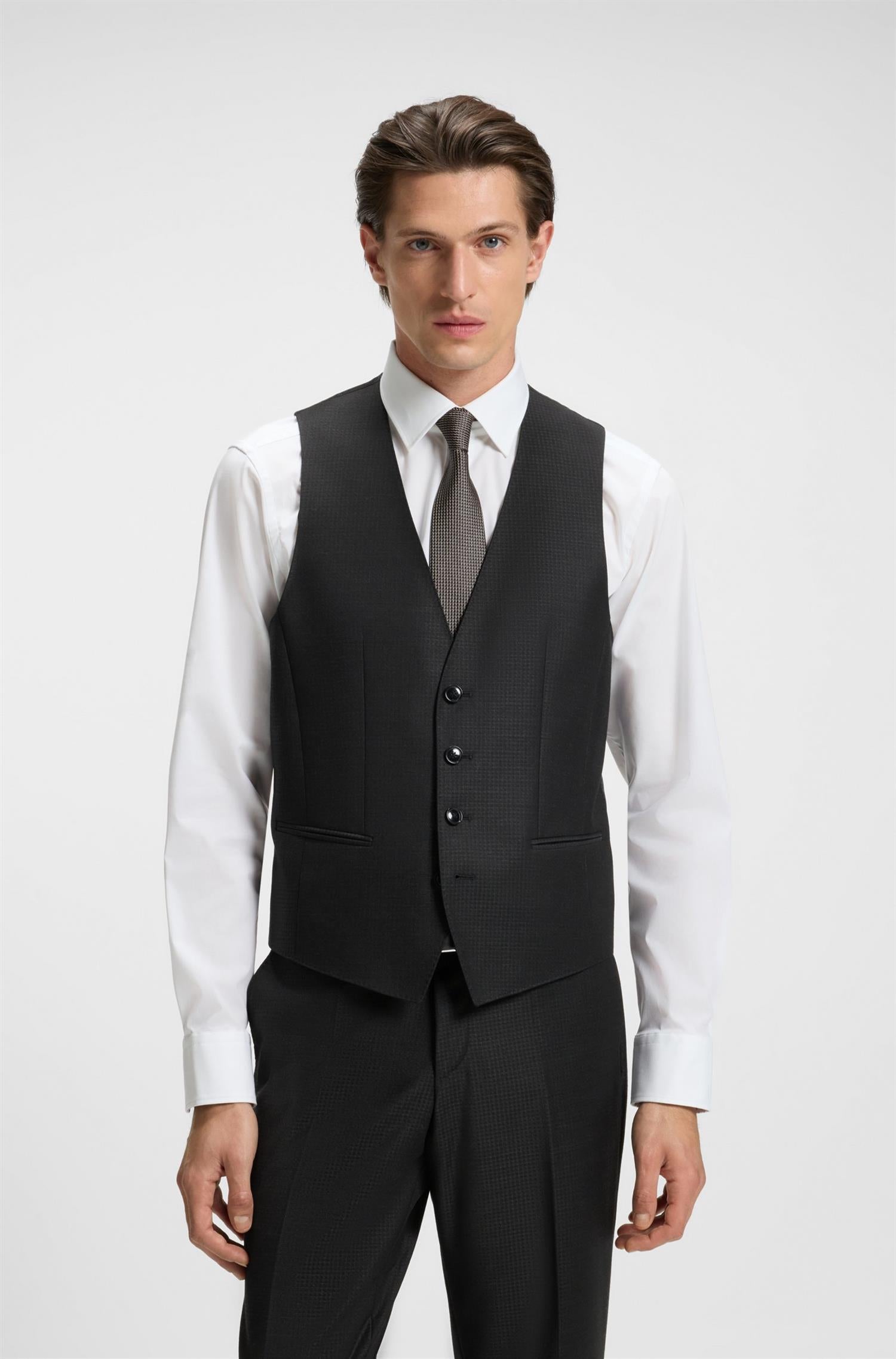 Huge 3PSC Suit in patterned wool