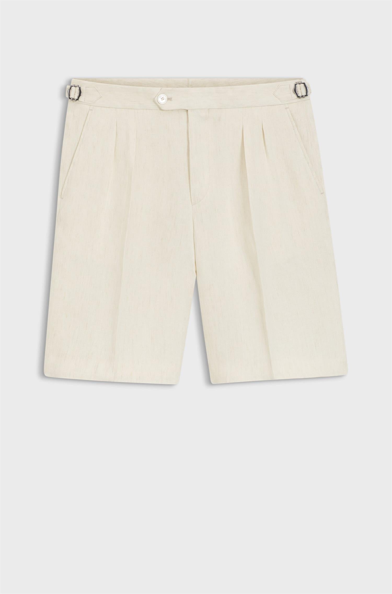 Perin Tapered Shorts With Front Pleats