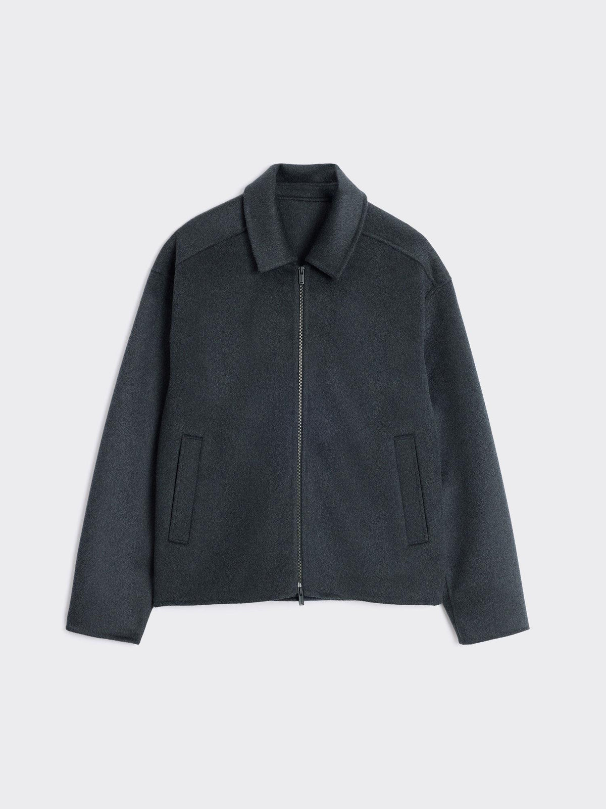 Chive Zip-Up Wool Jacket Dk. Grey
