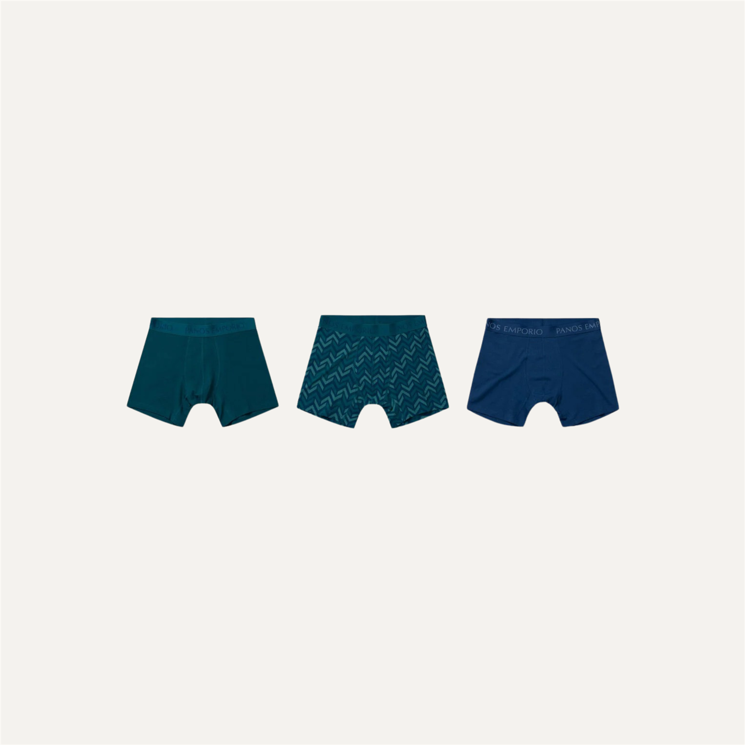 3PK BASE BAMBOO BOXER DEEP TEAL