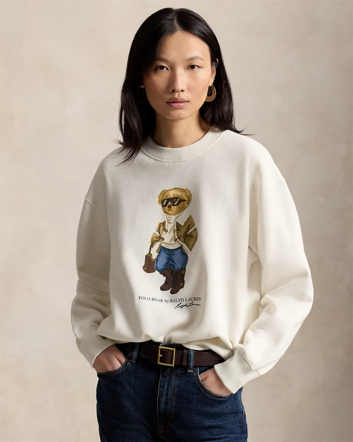 Winter Polo Bear Fleece Crewneck