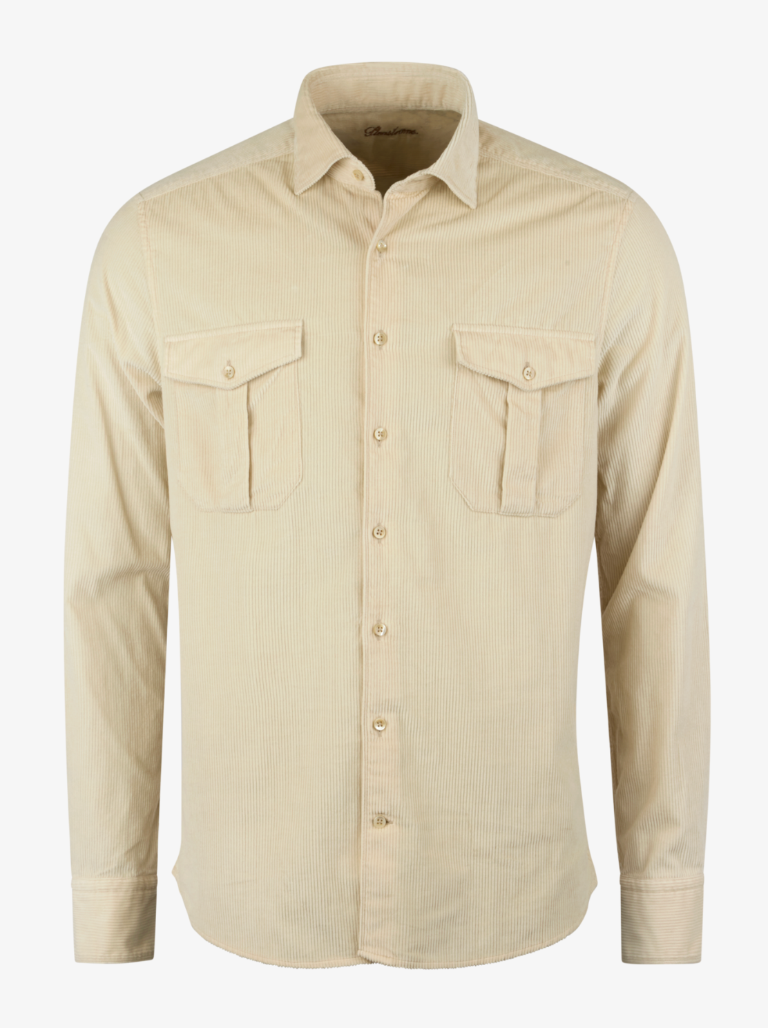 Beige Corduroy Regular Shirt